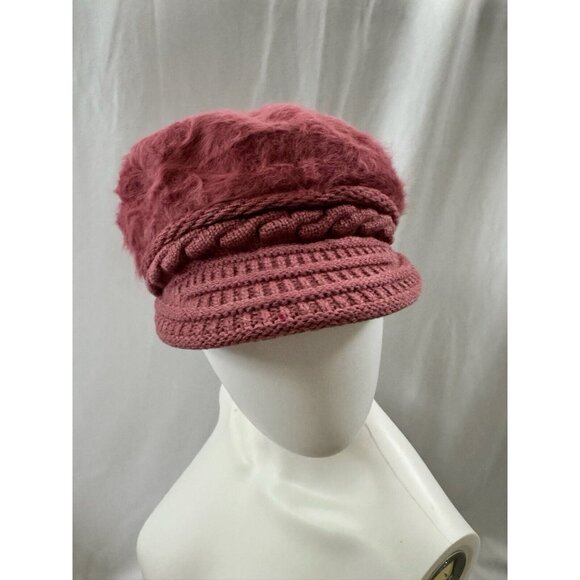 DAIMARAN Alicia Women's Wool Knitted Beanie Winter Hat Light Malbec ONE SIZE - Picture 2 of 5